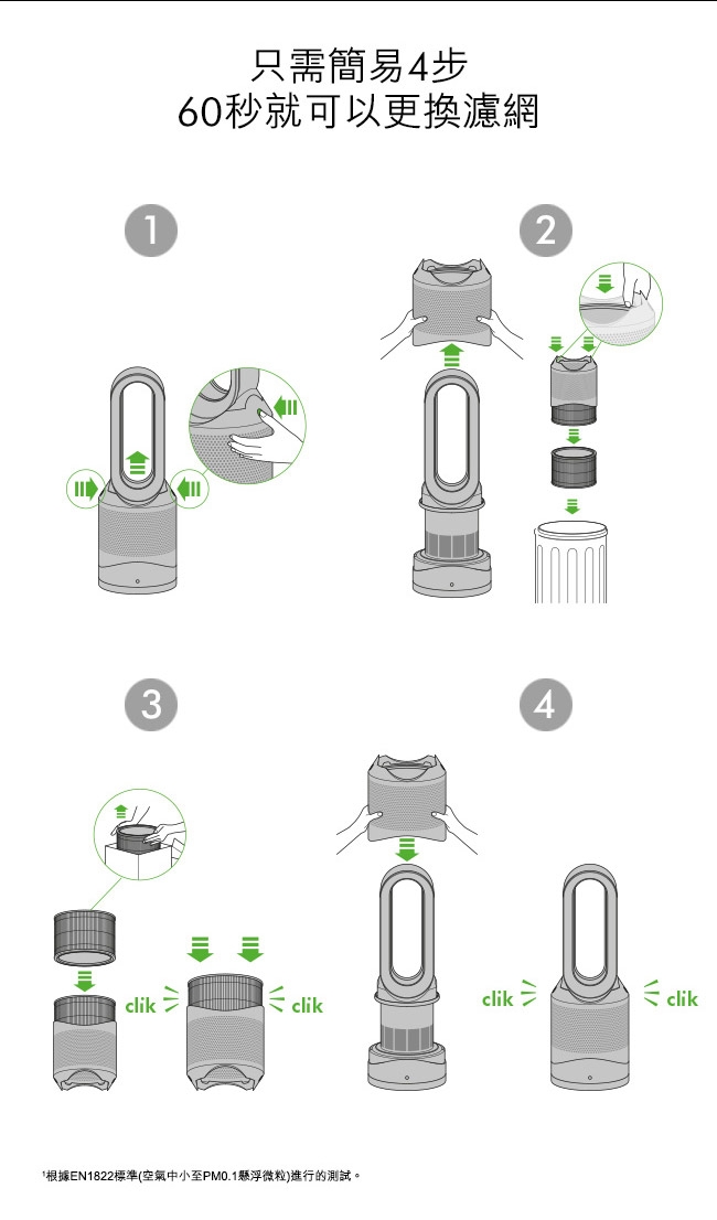 Dyson戴森 Pure Hot +Cool 三合一涼暖風扇空氣清淨機 HP00 時尚白