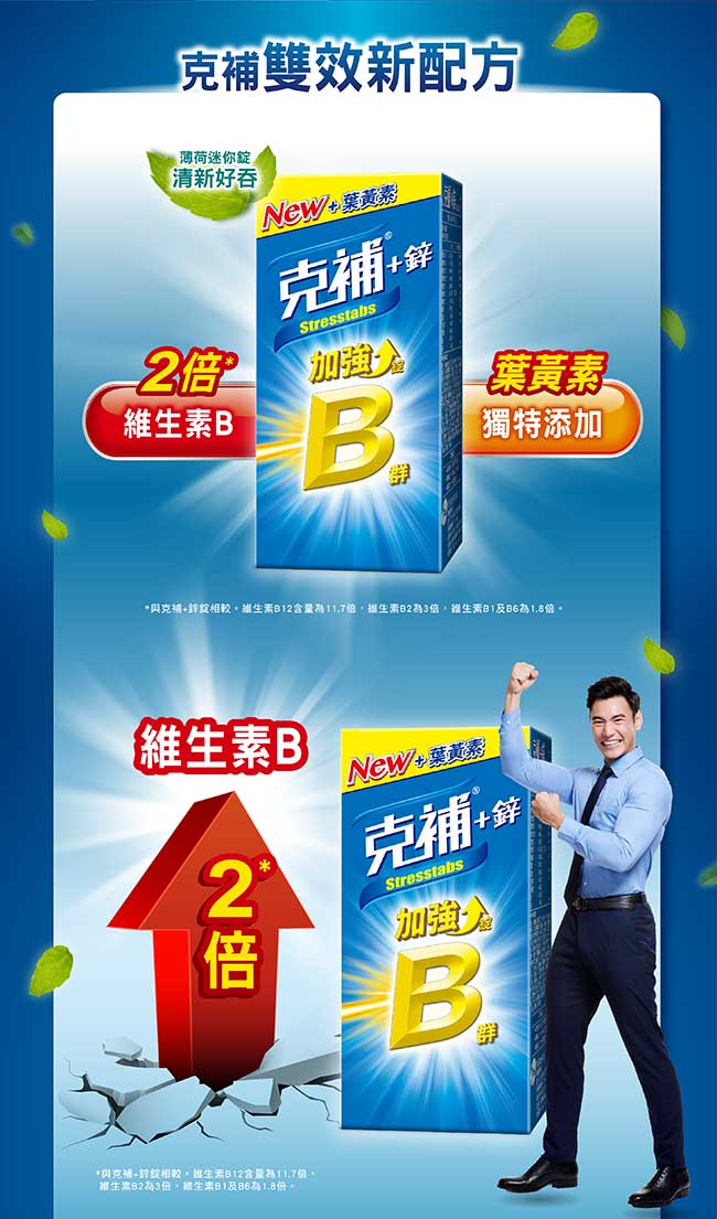 【克補鋅】B群加強錠禮盒(180錠)+克補鋅 B群加強錠(30錠)-全新配方 添加葉黃素