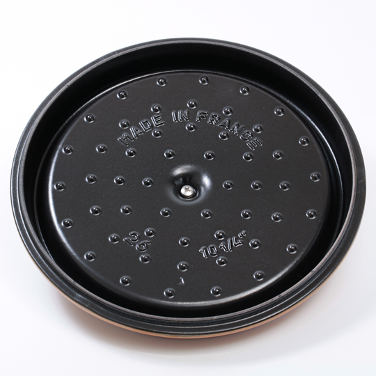 Staub 圓形琺瑯鑄鐵鍋(含蒸籠) 26cm 5.2L 芥末黃