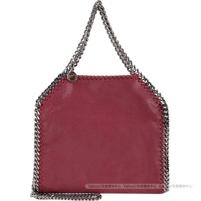 Stella McCartney Falabella Deer 小款 兩用鍊帶包(紅梨色)