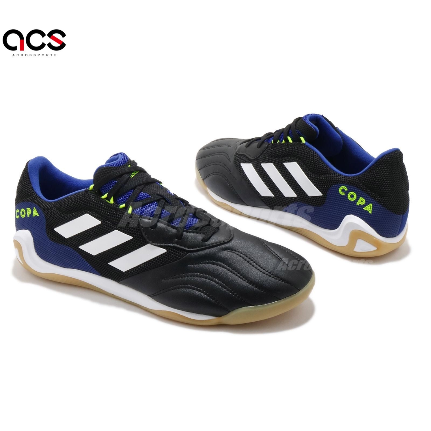 adidas 足球鞋Copa Sense 3 Indoor Sala 黑白男鞋膠底室內運動鞋FW6521