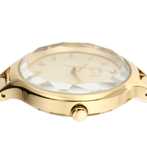 ELLE美麗亮眼時尚女錶-月光金/34mm