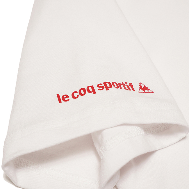 le coq sportif 法國公雞牌經典印花圓領短袖T恤 男女-白
