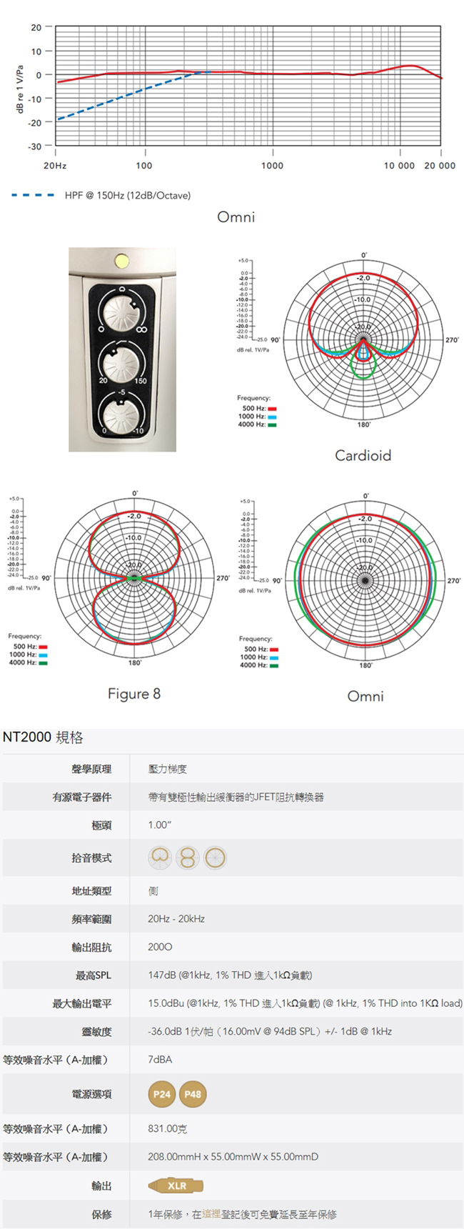 RODE 電容式麥克風 NT2000