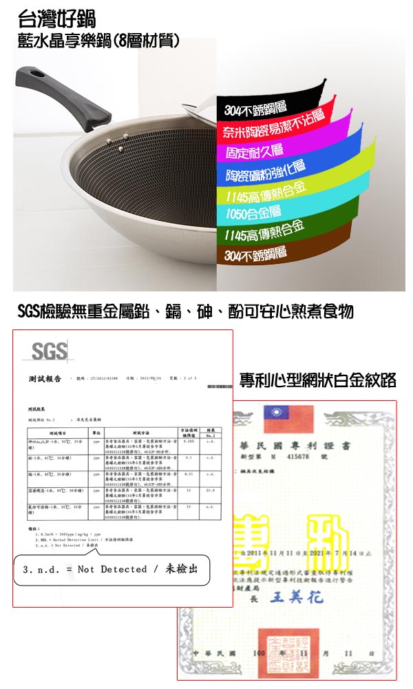 台灣好鍋 藍水晶享樂鍋(36cm單柄)