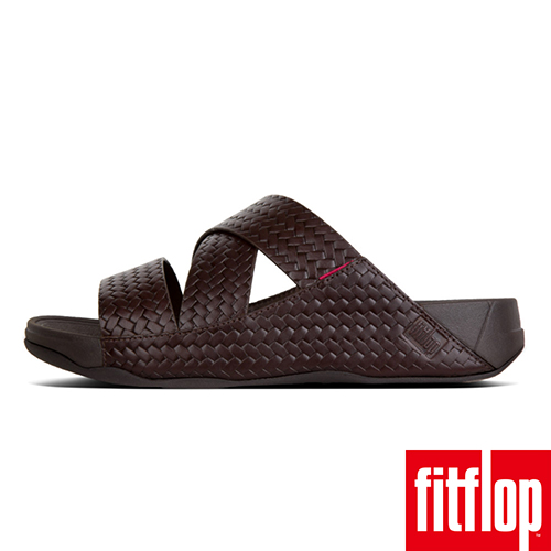 FitFlop CHI SLIDES IN WOVEN EMBOSSED 棕