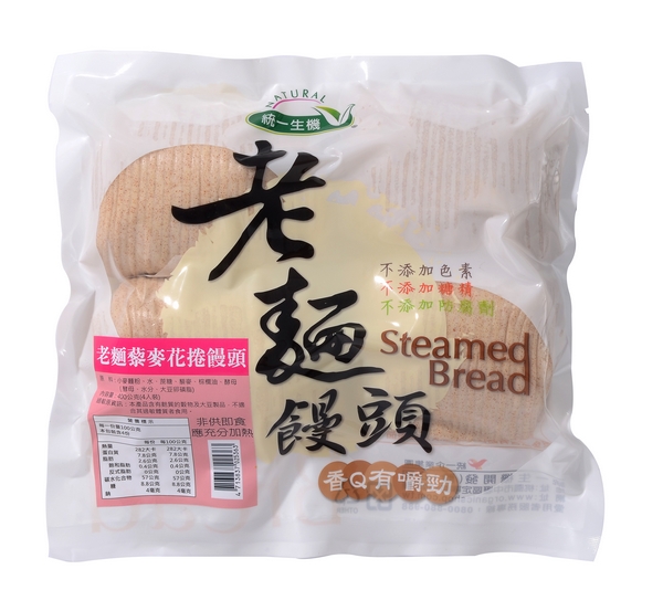 統一生機 老麵藜麥花捲饅頭(400g/4入裝)