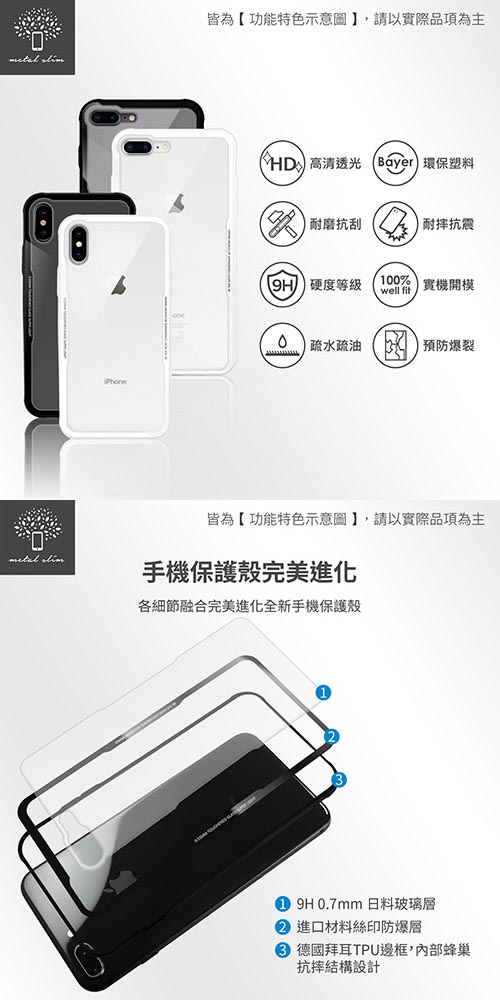 Metal-Slim Samsung Galaxy Note9 強化鋼化玻璃保護殼