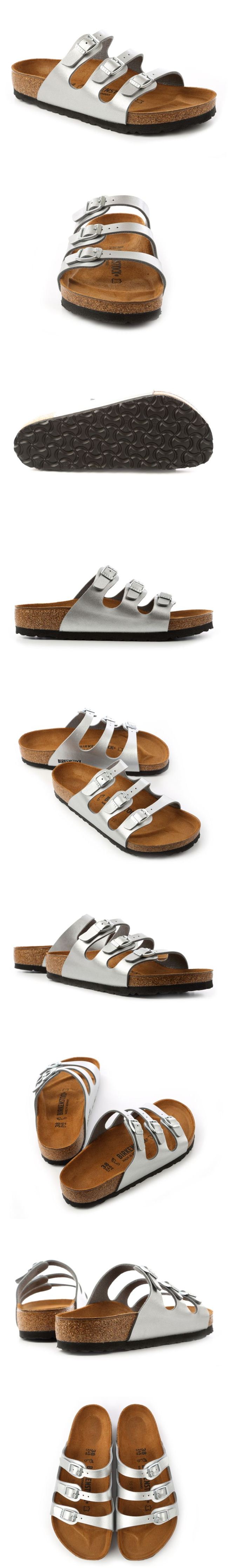 勃肯BIRKENSTOCK 954381佛羅里達 三條復古拖鞋(霧銀)