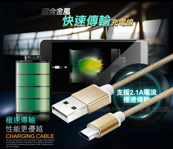 電池王 鋁合金編織MICRO USB 輕巧充電組( 旅充頭+充電傳輸線)