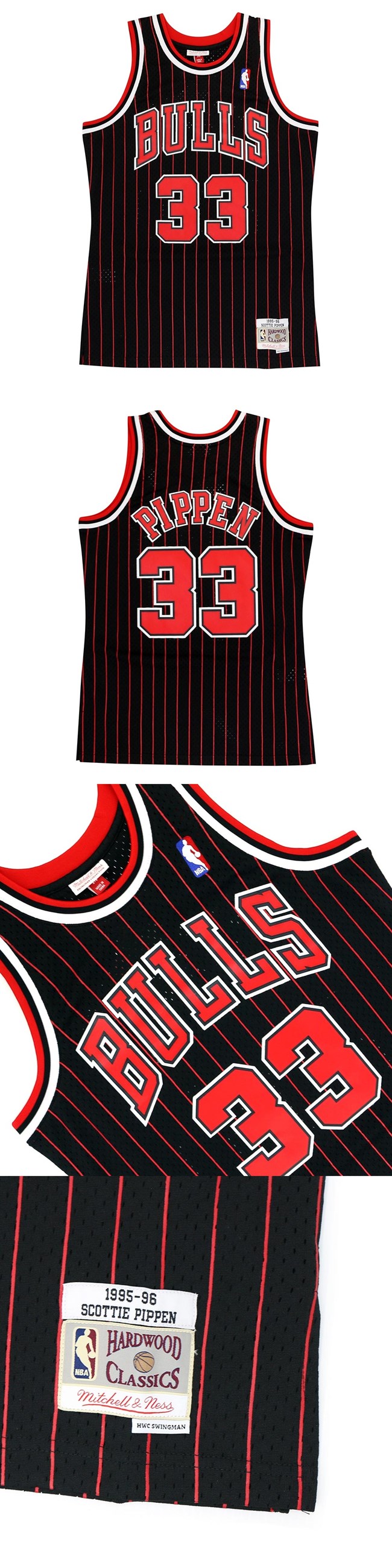 M&N Swingman復古球衣 公牛隊 95-96 Scottie Pippen