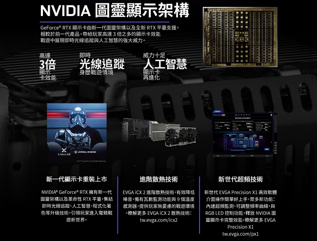 艾維克EVGA RTX2070 8GB FTW3 ULTRA BP GDDR6 顯示卡