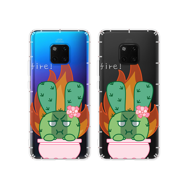 反骨創意 華為 全系列 彩繪防摔手機殼-多肉社會(怒怒兔)