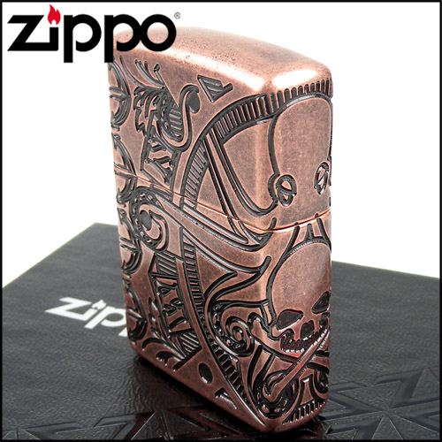 ZIPPO 美系~Nautical Scene-航海場景-章魚骷髏圖案打火機