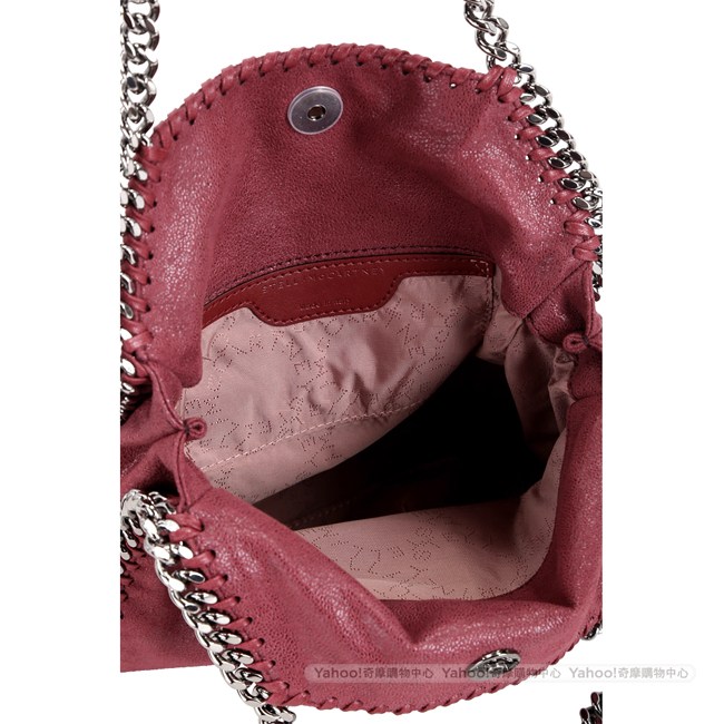 Stella McCartney Falabella Deer 小款 兩用鍊帶包(紅梨色)