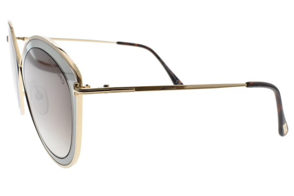 TOM FORD太陽眼鏡 歐美時尚貓眼/透灰-金#TF604 50K