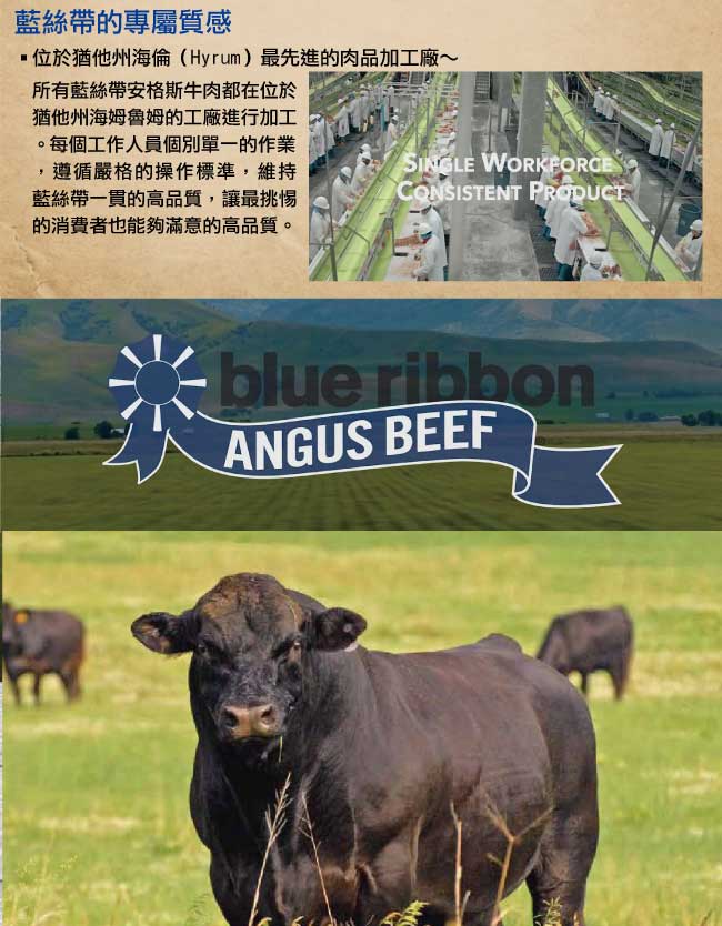 豪鮮牛肉 藍絲帶黑安格斯雪花嫩肩牛排15片(100g±10%片)