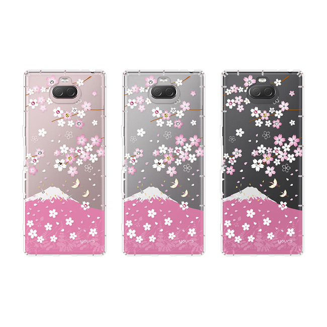 YOURS SONY Xperia 10Plus 奧地利彩鑽防摔手機殼-櫻飛雪