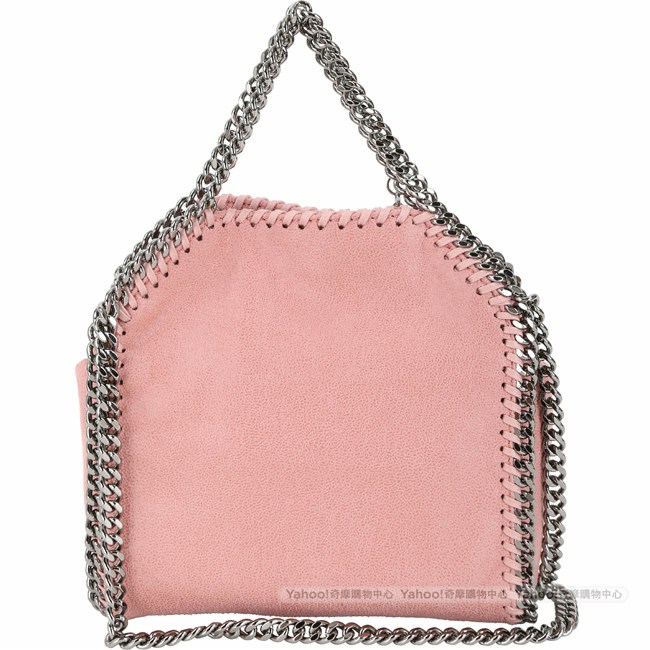 Stella McCartney Falabella Tiny 迷你兩用鍊帶包(玫瑰粉)