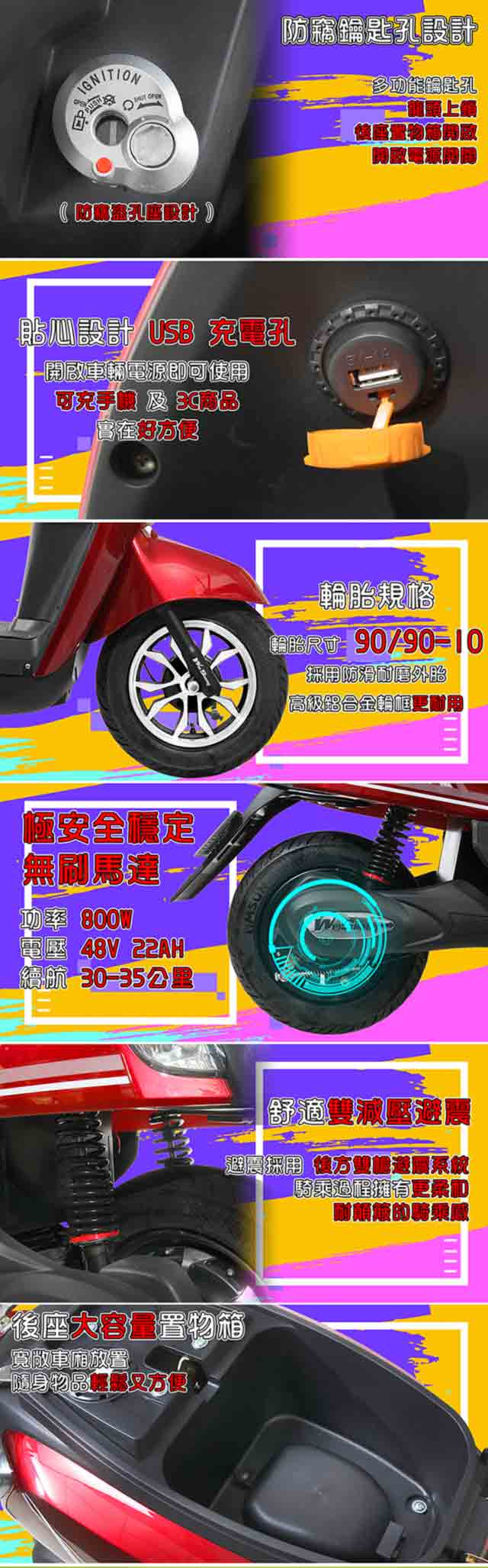 【e路通】EA-R88 情人 48V鉛酸 800W LED大燈 液晶儀表 電動車