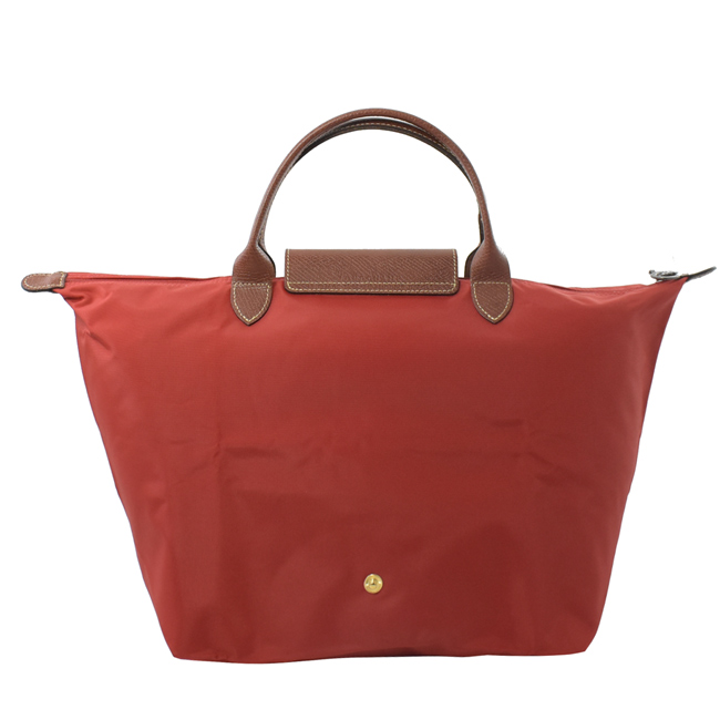 LONGCHAMP Le Pliage Nylon尼龍短把手提包(暗紅/M)