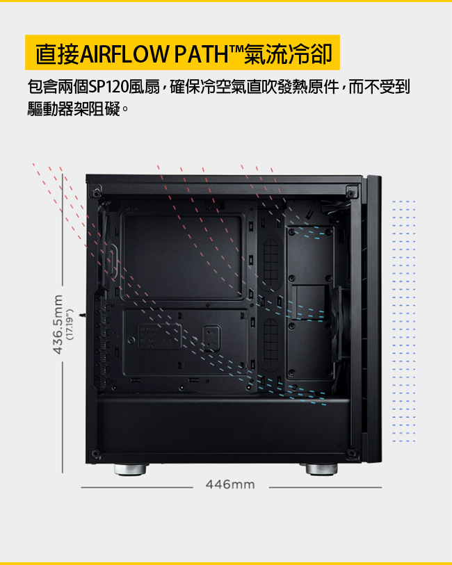 CORSAIR海盜船 Carbide Series 275R 透側中塔式機殼-白/鋼玻