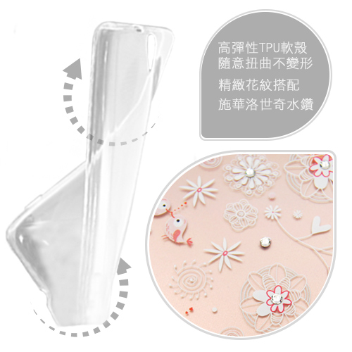 Corner4 Samsung A7 2018 奧地利彩鑽防摔手機殼-知更鳥