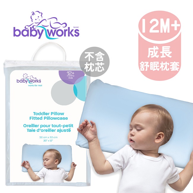 BabyWorks 加拿大 幼兒枕頭套-藍色 (12個月以上)