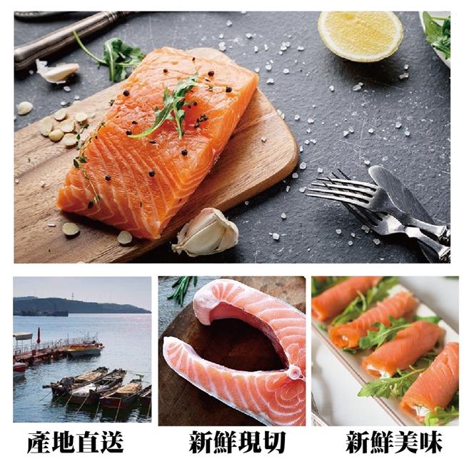 【海陸管家】嚴選挪威鮭魚卷3盒(每盒約300g)