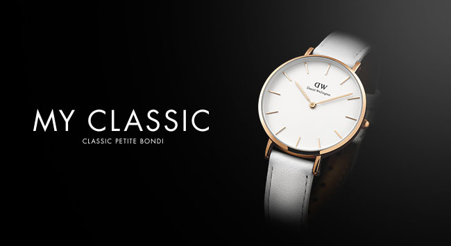 DW 禮盒 官方旗艦店 32mm純真白真皮錶+時尚奢華手鐲-S(編號09)