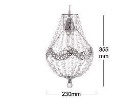 bnatural 鍍鉻銀鐵花邊透明壓克力珠吊燈 BNL00023