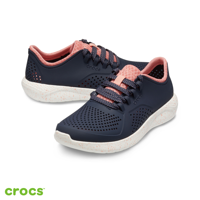 Crocs 卡駱馳 (女鞋) LiteRide潑墨繫帶鞋 206036-462