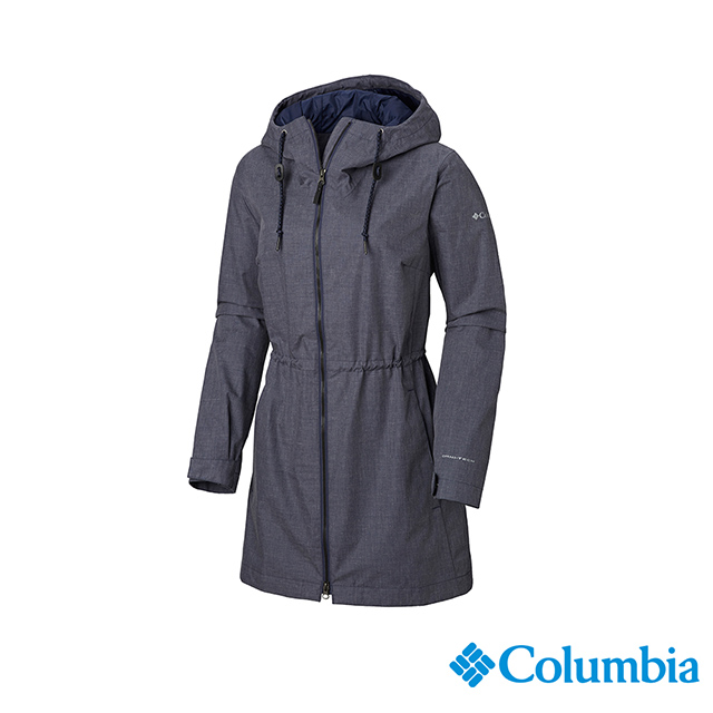 Columbia 哥倫比亞 女款-OT防水長版外套-深藍 UWR01970NY