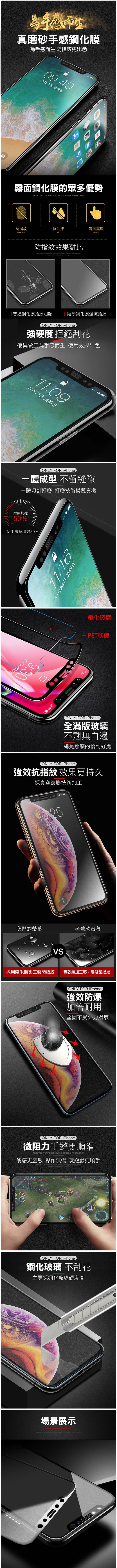 iPhone XR 軟邊 碳纖維 霧面 9H 鋼化玻璃膜 保護貼-黑色