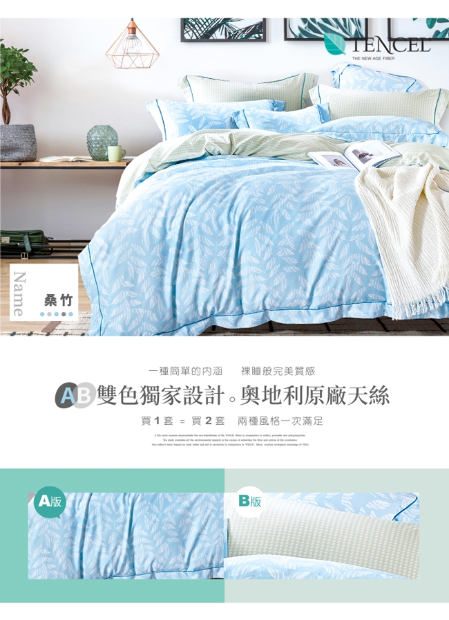 (雙11)AniaCasa 親膚天絲床包組 雙/大均價 送高級枕套x2