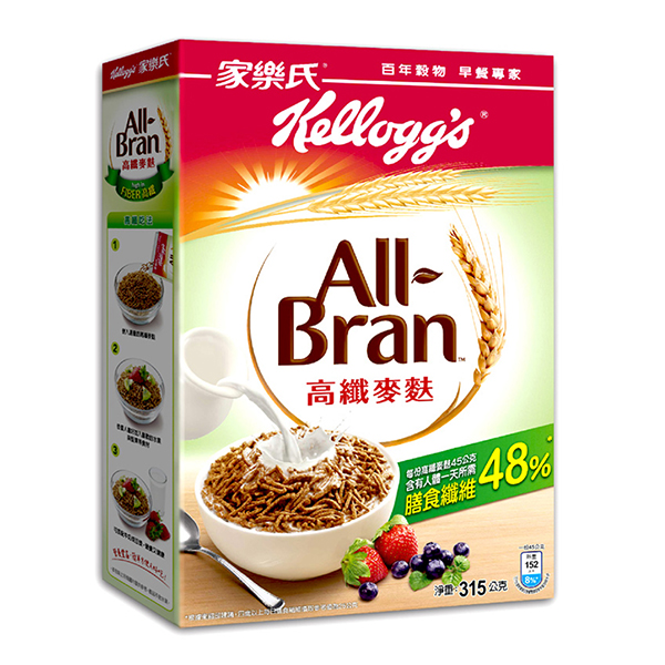 家樂氏 高纖麥麩早餐穀物(315g)