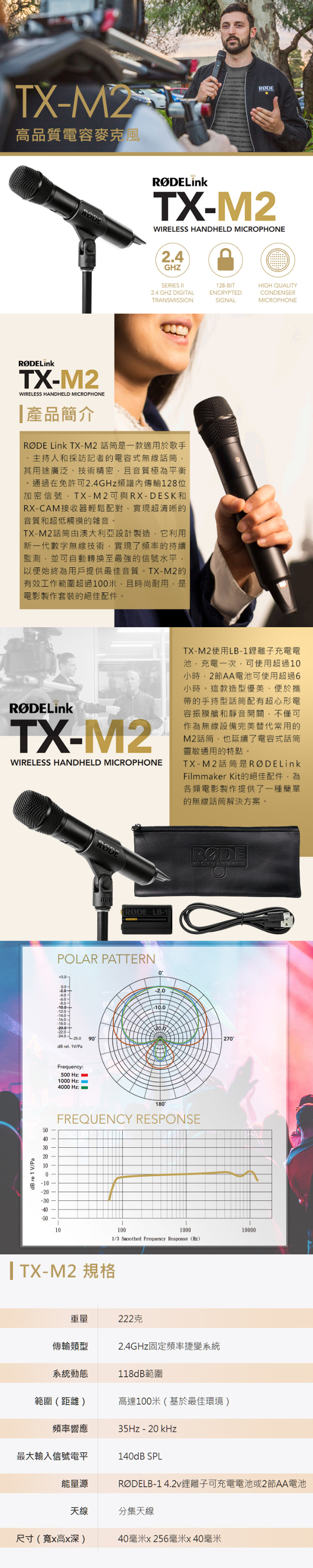 RODE TX-M2 Transmaitter 無線電容麥克風