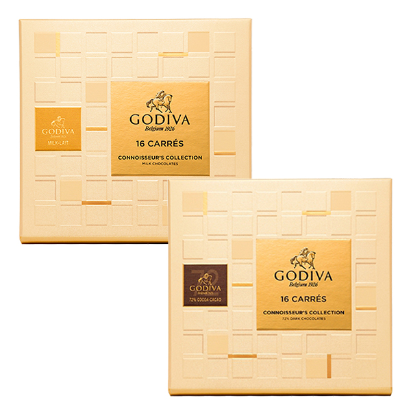 GODIVA 72%黑巧克力片禮盒(16片/盒)