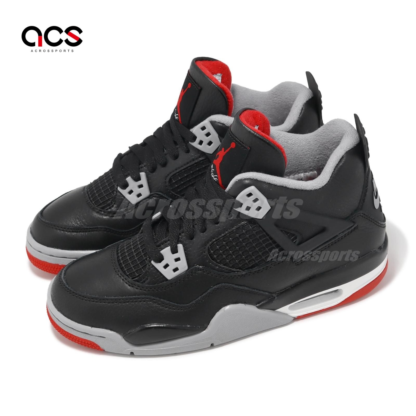 Nike Air Jordan 4 Retro Bred Reimagined 黑紅大童女鞋4代FQ8213-006