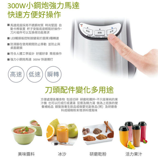 [618熱推] Cuisinart 多功能新纖果汁調理機 CPB-300TW兩入組