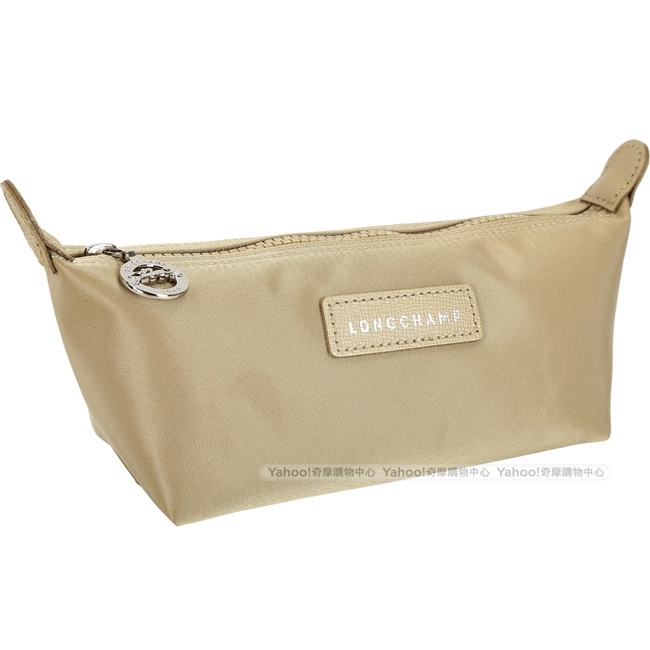 LONGCHAMP Le Pliage Neo 厚磅尼龍長型化妝包(稻草金)