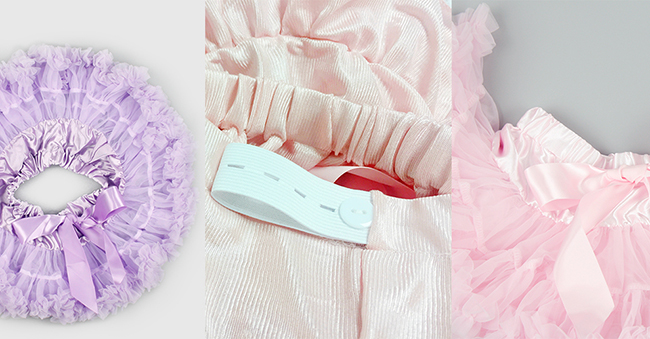 日安朵朵 女嬰童蓬蓬裙禮盒組 - 粉嫩小公主櫻花 (裙+圍兜+寶寶襪)