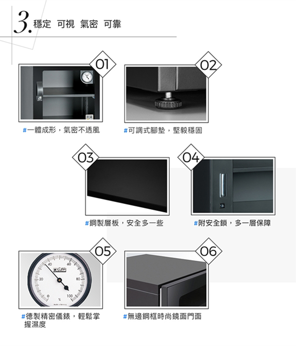 收藏家精品珍藏全能型電子防潮箱 CDH-240