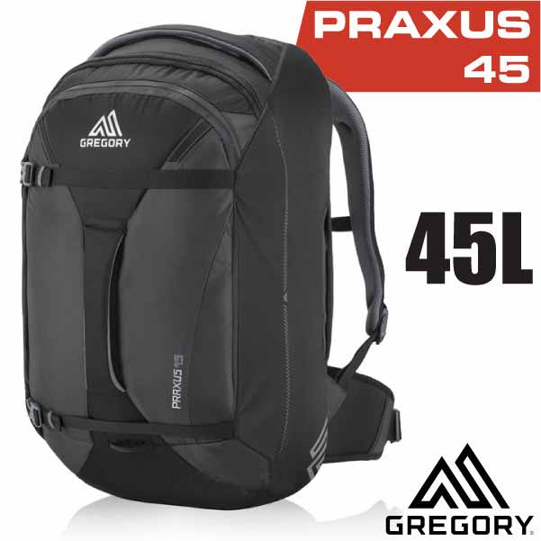 美國 GREGORY 新款 Praxus 45 多功能可背可提旅行背包_像素黑