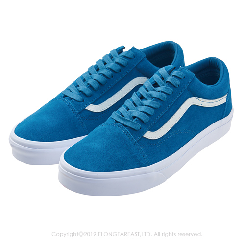 (男)VANS Old Skool 經典素面休閒鞋*藍色