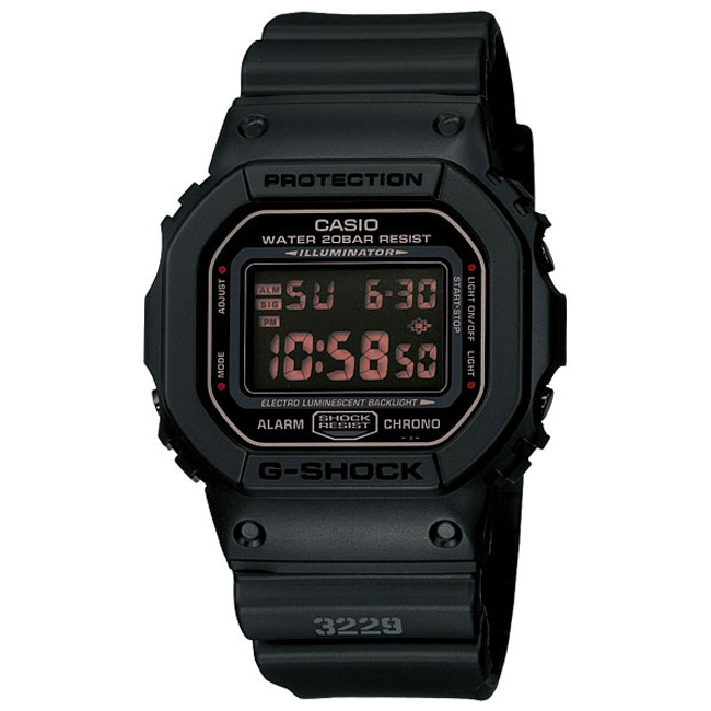 G-SHOCK 強悍黑旋風運動錶(DW-5600MS-1)-黑/42.8mm