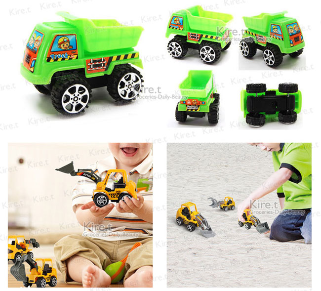 兒童玩沙必備 玩具車 工程建設車4入+迷你迴力車4入-共8入-附贈透明收納夾鏈袋1入