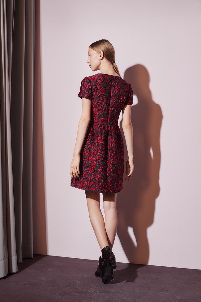 Haute Couture 高定系 精緻3D立體提花造型禮服洋裝-勃艮第酒紅