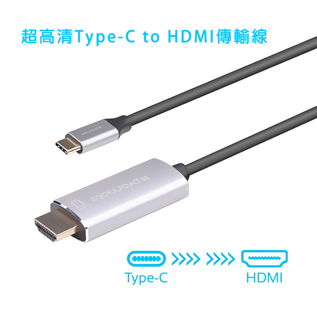 Promate USB Type C to HDMI 轉接線(HDLINK-60H)