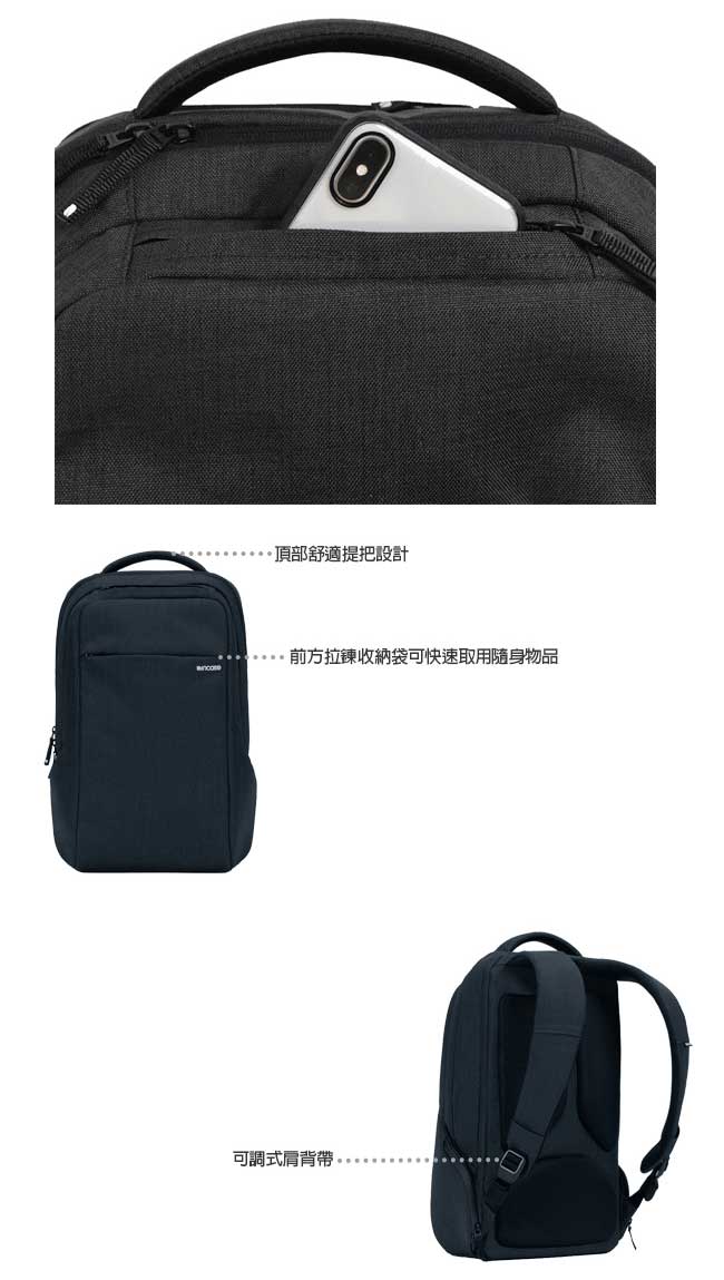 INCASE ICON Slim Backpack 15吋 輕巧筆電後背包 (亞麻深藍)